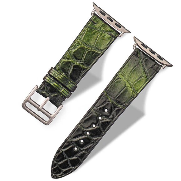 Authentic Alligator Watch Strap – Handmade Quality - Moss Color main image 4